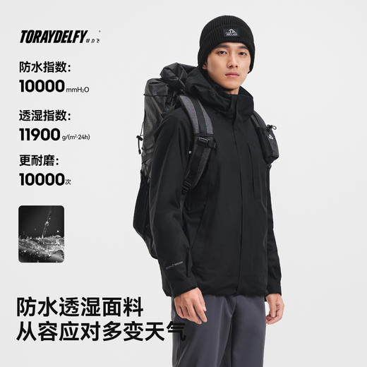 伯希和户外三合一冲锋衣秋2025新款软壳内胆防风防水徒步登山外套 商品图1