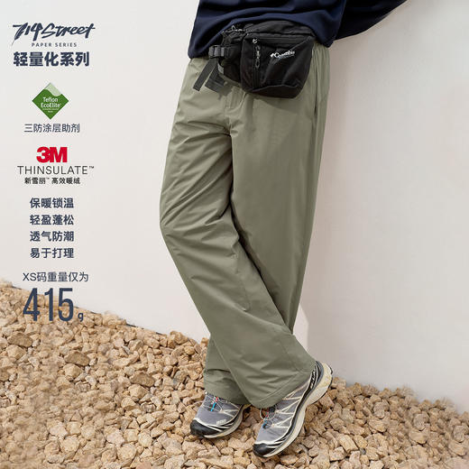 714street新雪丽3M暖绒棉裤2025冬季潮牌宽松直筒裤三防休闲裤男 商品图0