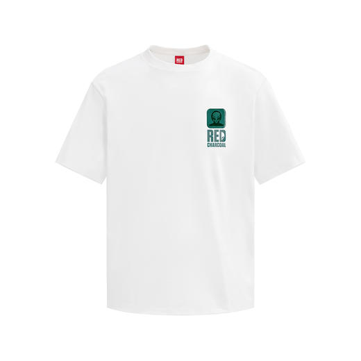 REDCHARCOAL红炭藏青色凉感速干外星人短袖T恤男夏季新款男士半袖 商品图1