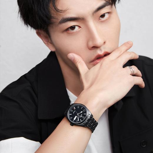 依波表手表男正品腕表潮酷双日历防水石英表钢带男士手表5176 商品图3