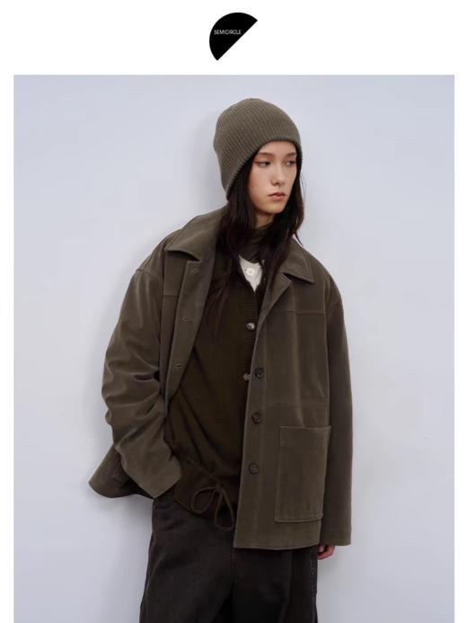 半圆/Q5561937/仿麂皮工装衬衫夹克 商品图0