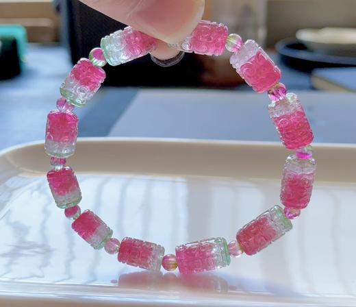 单圈西瓜回纹碧玺手串 商品图8