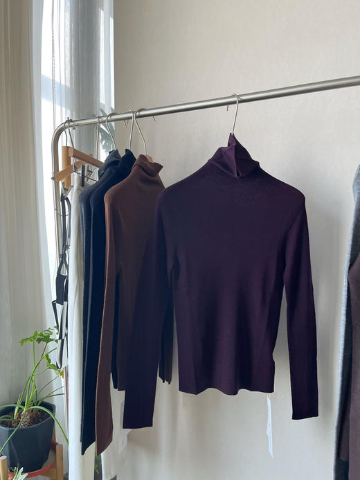 【慵懒堆堆领】噢蜜ooomeooo气质可机洗羊毛🦙高领打底衫 商品图10