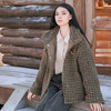 谜底毛毛大衣女士2025秋季新款时髦百搭立领大廓形外套257MD7827 商品缩略图1