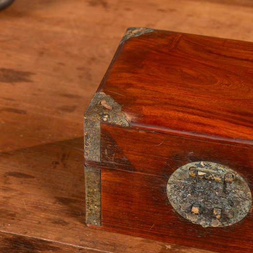 清	黄花梨铜包角文房盒 商品图3