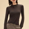 莫代尔棉新款小立领打底衫女士内搭上衣冬季长袖t恤打底衣 商品缩略图3