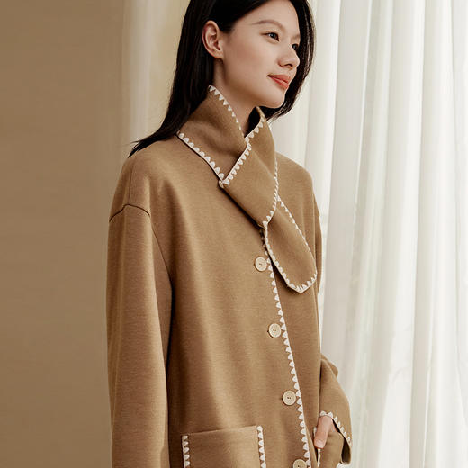 金三塔桑蚕丝保暖围脖女温暖贴肤柔软舒适围巾  JXQ326 商品图2