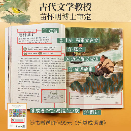 《一读就会用的分类成语故事》全10册   6-99岁   20个大类  400多个小类按照成语含义和应用场景分类  500个故事  8000个成语  一套解决中小学需求  提升成绩更好用 商品图4