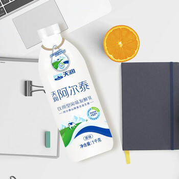 天润（TERUN）新疆特产 阿尔泰饮用型风味发酵乳低温酸奶 家庭装 1kg 酸奶 商品图2