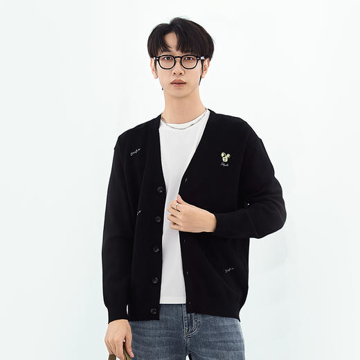 【新品上新】HX 秋季V领开胸毛衫S107533258101 商品图0