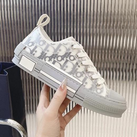 欧洲站外销男鞋透气印花时尚板鞋潮D家老花字母帆布情侣鞋休闲鞋 商品图3