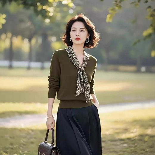 雀说洋气欧货时髦超好看时尚毛衣高端精致针织衫打底AL943582 商品图1