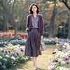 雀说显瘦洋气欧货潮时髦休闲紫色针织开衫衬衣半身裙AL5280 商品缩略图3