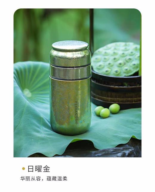 飞剑纯钛保温杯云动系列钛晶茶水分离杯 双层杯茶仓焖泡 商品图2