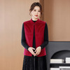 KQ2025秋新款新中式国风毛呢马夹女士复古盘扣无袖上衣妈妈羊毛外套 商品缩略图0