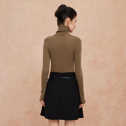 QG632斯尔丽25秋季新款超细纱支高领打底百搭细腻柔软贴身长袖针织衫 商品图7