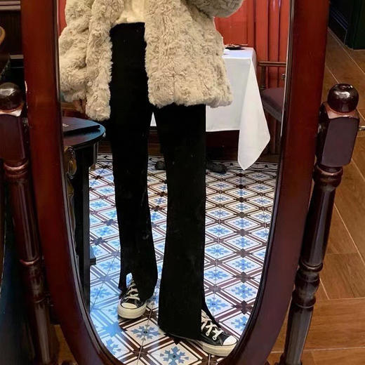 巨巨巨百搭显瘦开叉闪电裤 商品图1