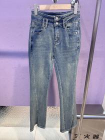 P&X设计师女装 牛仔长裤 蓝色 825110074