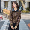 雀说美式复古豹纹翻领撞色外套女新款设计感小个子休闲夹克AL9070 商品缩略图3
