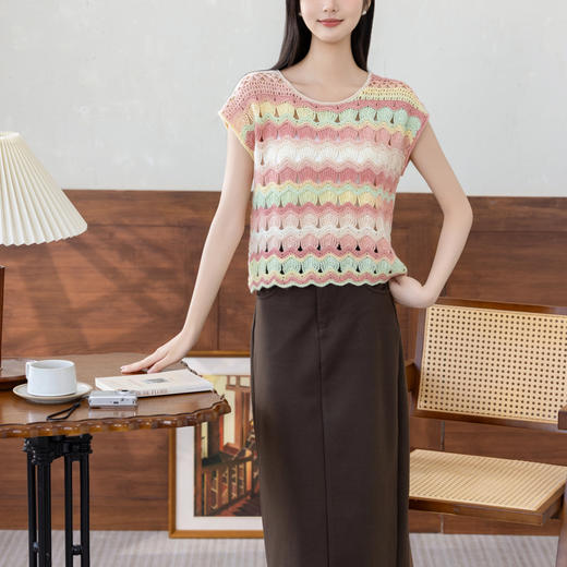 苏苏姐家锦瑟背心手工diy钩针编织段染羊毛线毛线团材料包 商品图1