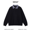 SDSA男士秋冬新款痞帅男装潮牌撞色半拉链翻领假两件卫衣简约时尚 商品缩略图0