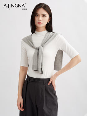 【时尚减龄】阿菁娜四季款百搭小披肩F30Q320001