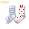 巴拉巴拉宝宝袜子冬季中筒袜婴幼儿萌趣袜提花两双装 商品缩略图4