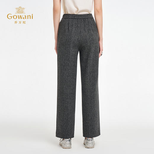 乔万尼2025冬新品高级大象灰高智穿搭直筒裤ED4F705 商品图4