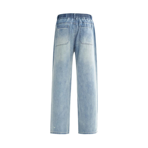 REDCHARCOAL/红炭莱赛尔天丝牛仔裤男夏季薄款直筒美式垂感休闲裤 商品图0