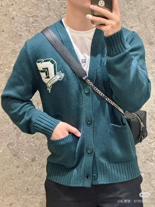 中性款logo针织毛衣开衫 商品图3