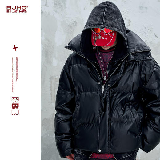 BJHG不计后果新款白鸭绒羽绒服男女款冬季外套潮牌情侣立领面包服 商品图0