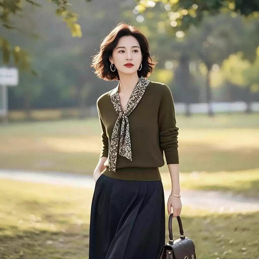 雀说洋气欧货时髦超好看时尚毛衣高端精致针织衫打底AL943582 商品图0