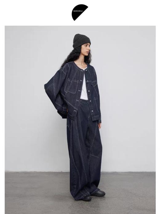 半圆/Q5751775/不规则夹克牛仔外套 商品图1