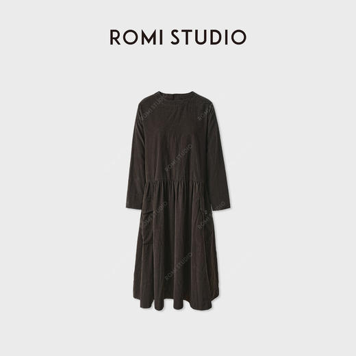 ROMI STUDIO“秋日氛围”质地细腻舒适悠闲贴袋连衣裙 RWCAL66362 商品图1