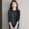 M2746-158高级感针织衫短款打底衫女2025秋冬新款原宿风妈妈装毛衣烫钻上衣 商品缩略图0