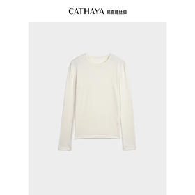 凯喜雅 珍珠羊绒圆领打底衫