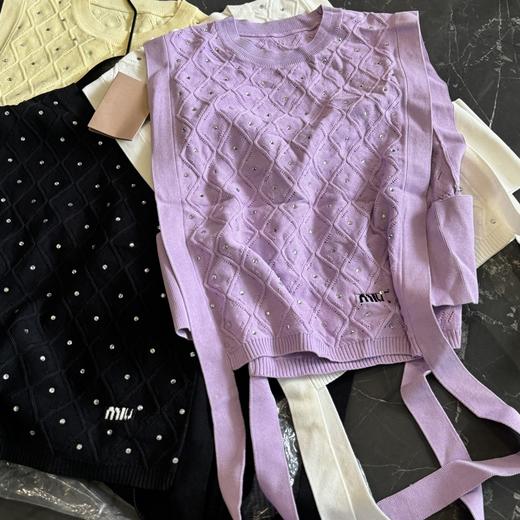 缪家满钻 冰丝羊毛混纺背心 商品图12