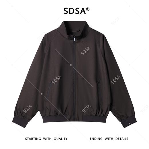 J602SDSA男士秋冬新款痞帅男装老钱风拉链口袋开衫立领卫衣复古外套 商品图1