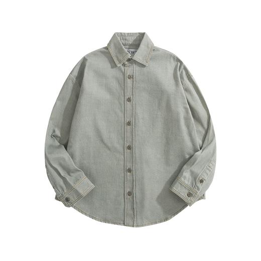 男款水洗棉质牛仔衬衫外套014 商品图0