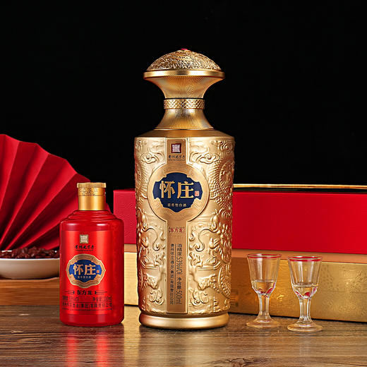 【小刀专属：赠酒杯、小瓶体验装】怀庄酒·东方龙 | 53°酱香型白酒，500ml*4盒，原箱发货，礼盒包装 商品图4
