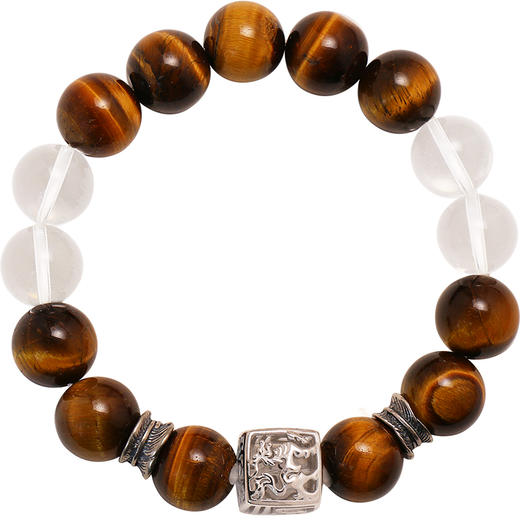 董易奇2026丙午马年十二生肖兔手链虎眼石手链男女款白水晶手串 商品图5