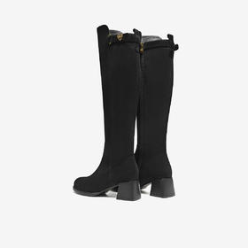 【云粉节】BF楼TATA他她女靴子2025羊皮瘦瘦靴长筒靴百搭弹力靴黑色袜靴6HD09DC5吊牌价1599