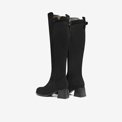 【云粉节】BF楼TATA他她女靴子2025羊皮瘦瘦靴长筒靴百搭弹力靴黑色袜靴6HD09DC5吊牌价1599 商品图0