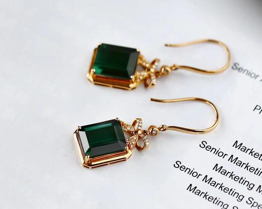 5.58ct刻面碧玺耳坠 商品图2