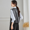丁摩 圆领高级灰马甲女新款无袖坎肩背心叠穿开衫5ZF-58076 商品缩略图3