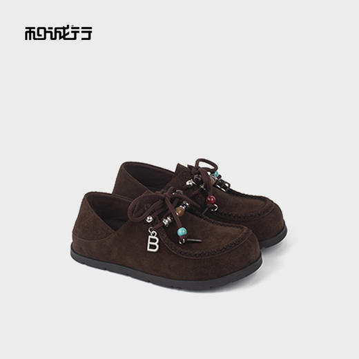 和诚行2025秋季新款复古勃肯女款平底休闲西部风乐福鞋1830058 商品图4