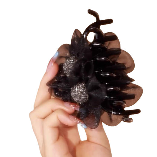 丁摩 爆款花朵丸子后脑勺专用气质发夹百搭盘发神器夹子头饰抓夹5ZF-695+ 商品图4