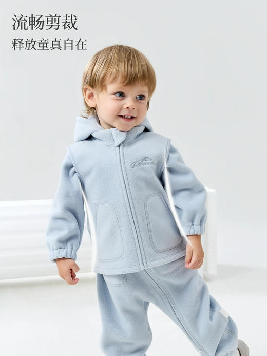 Domiamia 男宝宝女宝宝 摇粒绒马甲 加绒保暖百搭背心 商品图1