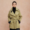 QG001斯尔丽25新款经典复古时尚慵懒风不压个子一手长廓形小个子风衣 商品缩略图0