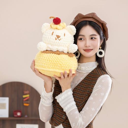 苏苏姐家甜品小熊抱枕手工diy编织钩针毛线团自制抱枕材料包 商品图1